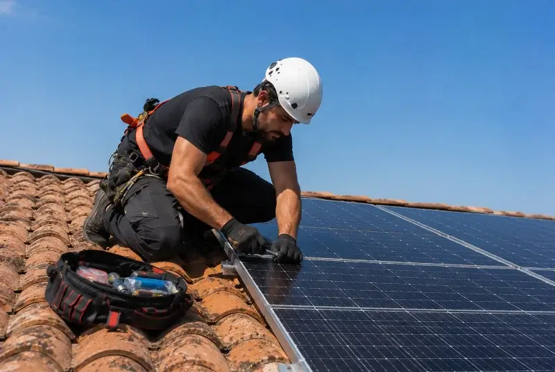 Maintenance et monitoring de panneaux solaires à Cucugnan